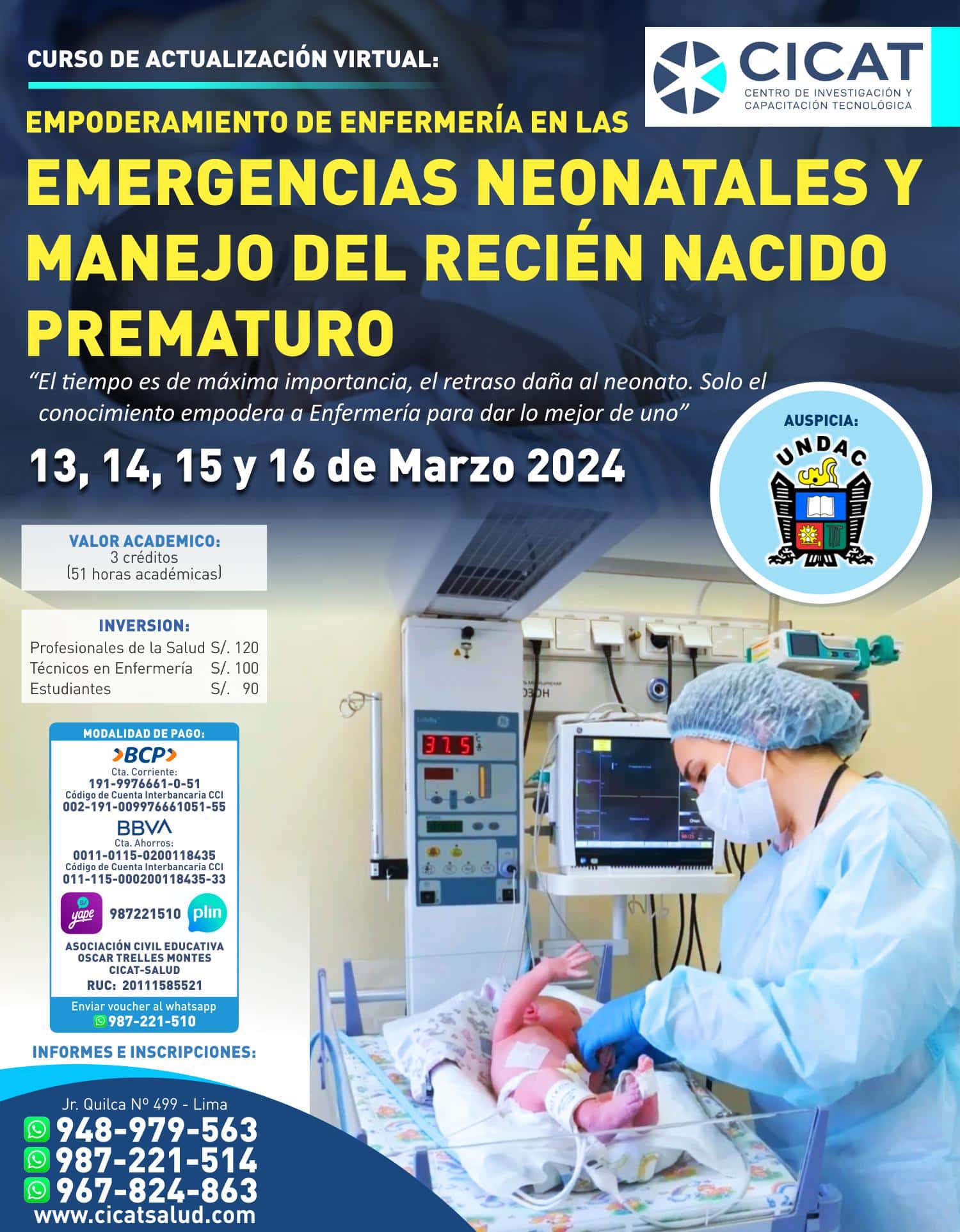 Empoderamiento de Enfermería en las Emergencias Neonatales y Manejo del Recién Nacido Prematuro